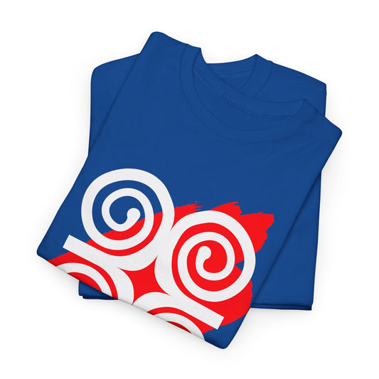 Adinkra Symbol Ram's Horn Tee White & Red Graphic