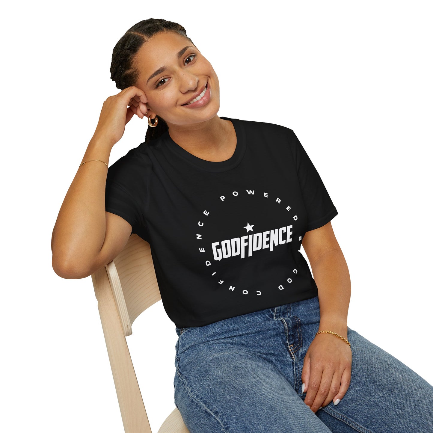 Godfidence Black Unisex T-Shirt, Motivational Tee, Inspirational Apparel, Casual Wear