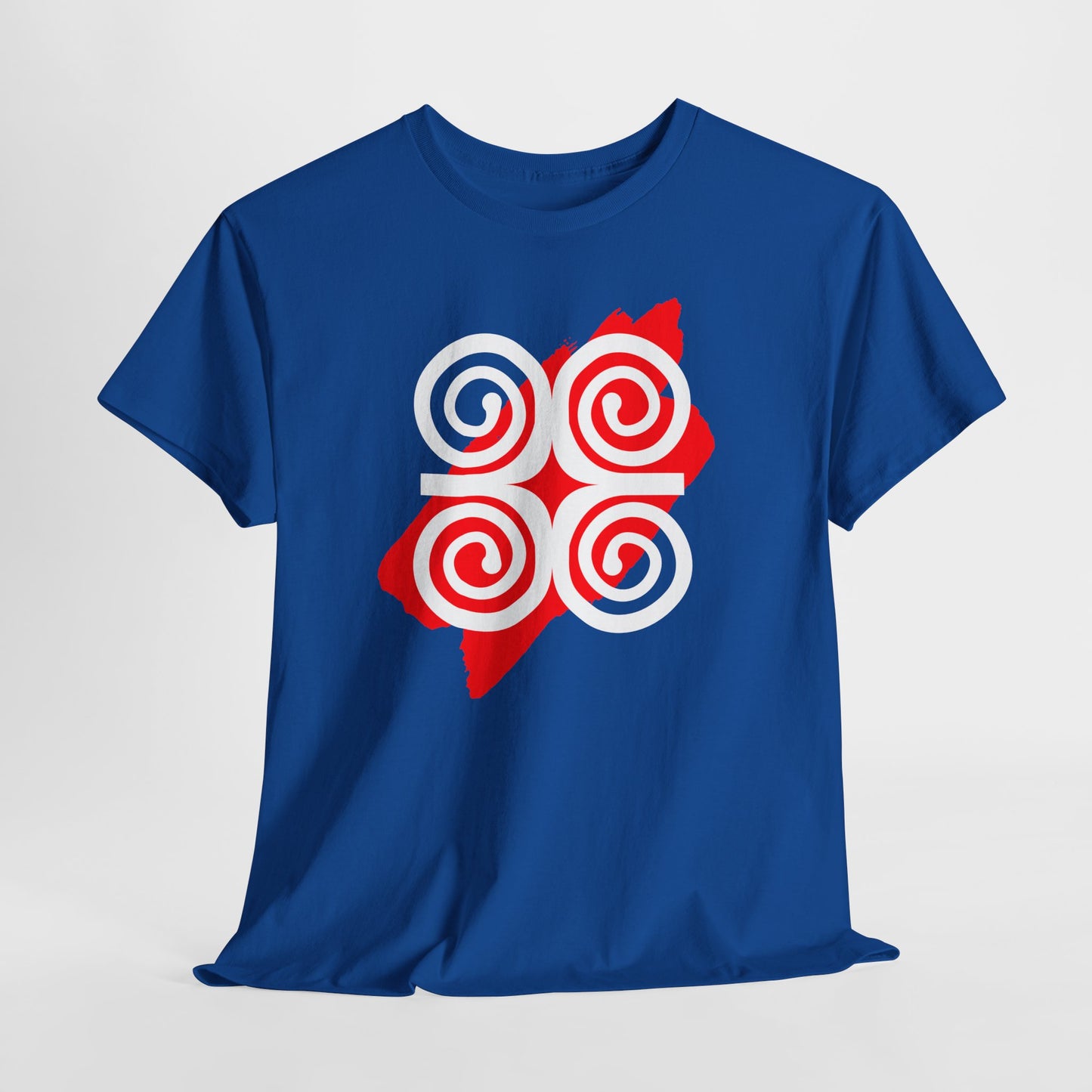 Adinkra Symbol Ram's Horn Tee White & Red Graphic