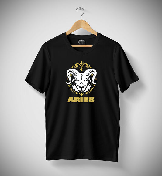 Aries Gold Zodiac Tee